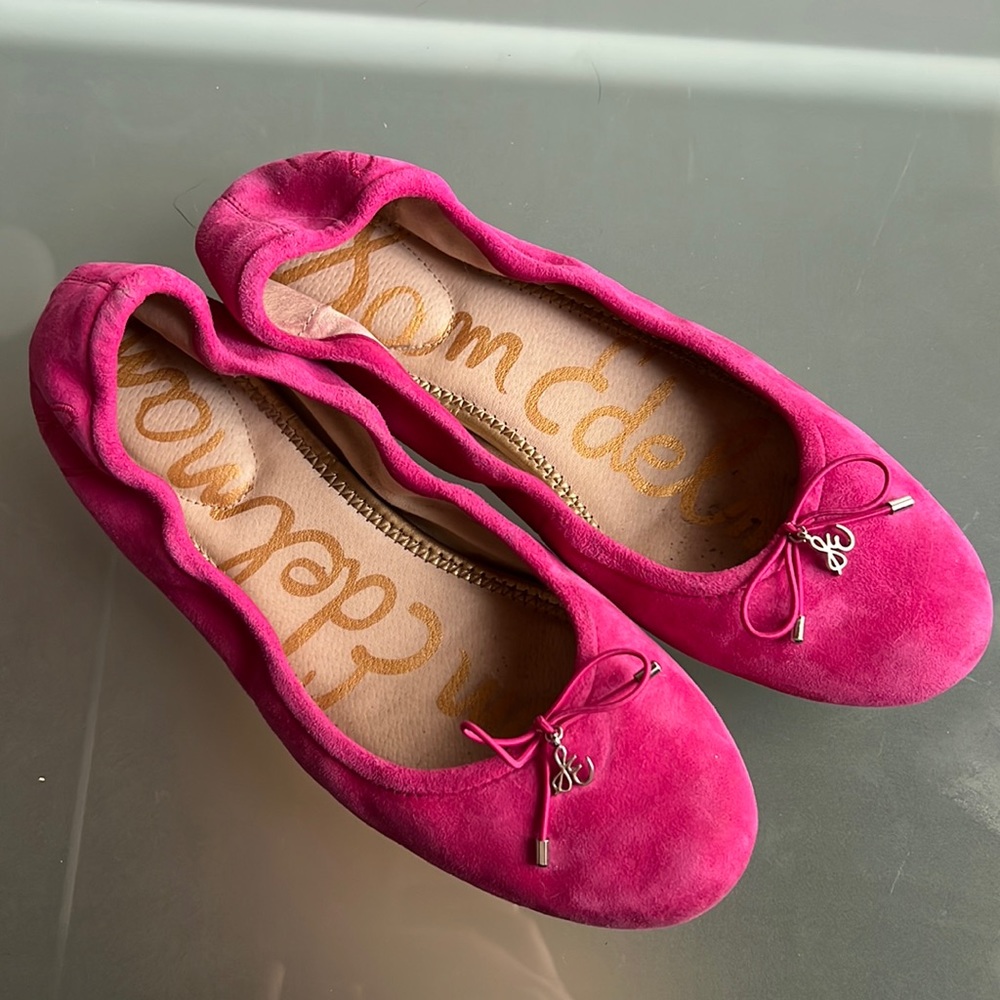Sam Edelman Felicia Flat in Pink Suede Sz.8